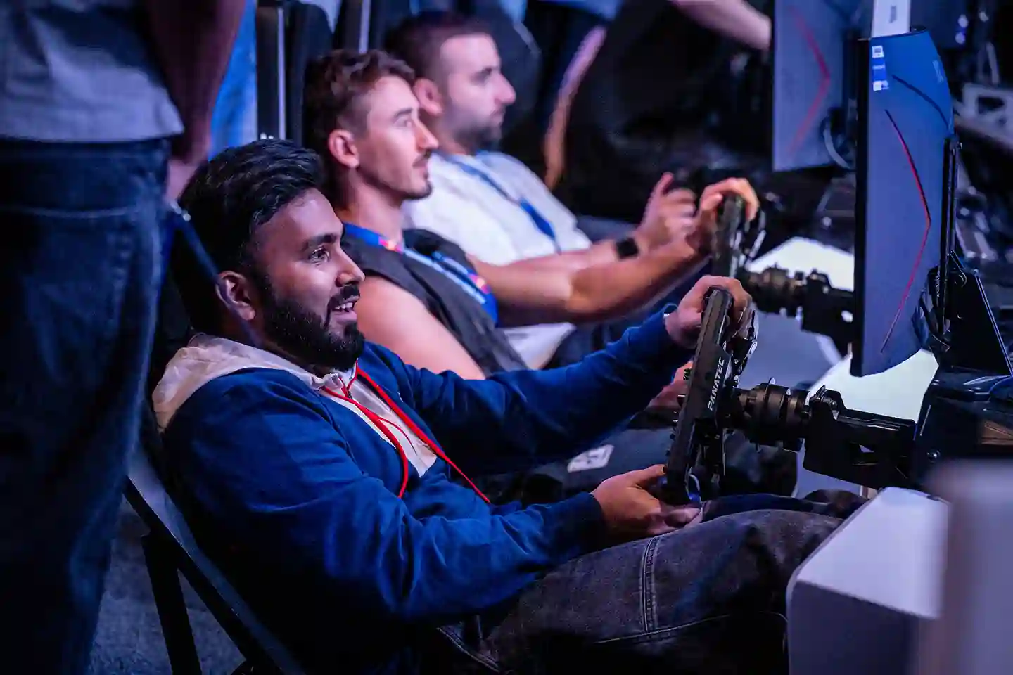 Techno Gamerz takes part in the Max vs 100 karting simulator experience at Silverstone